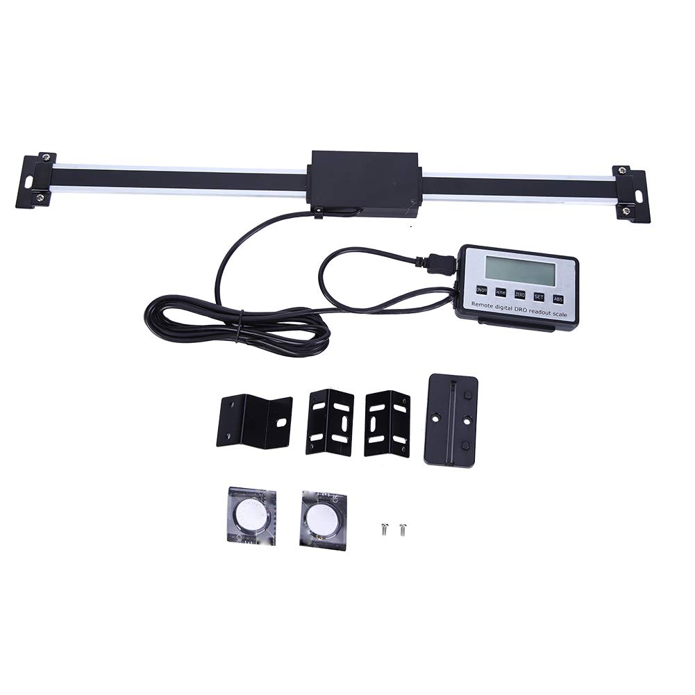 Lectura digital,Kit de lectura de pinza digital, 0-300mm DRO LCD remoto calibrador de escala lineal,pinza de aluminio alta precisión, medida para molino/torno lineal magnético