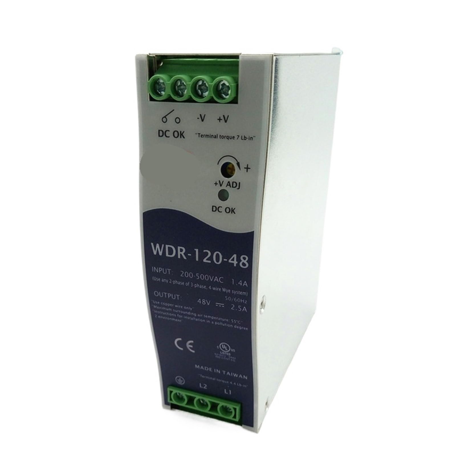 Alimentation unique 120W WDR-120-24 haute stabilité contre les surtensions