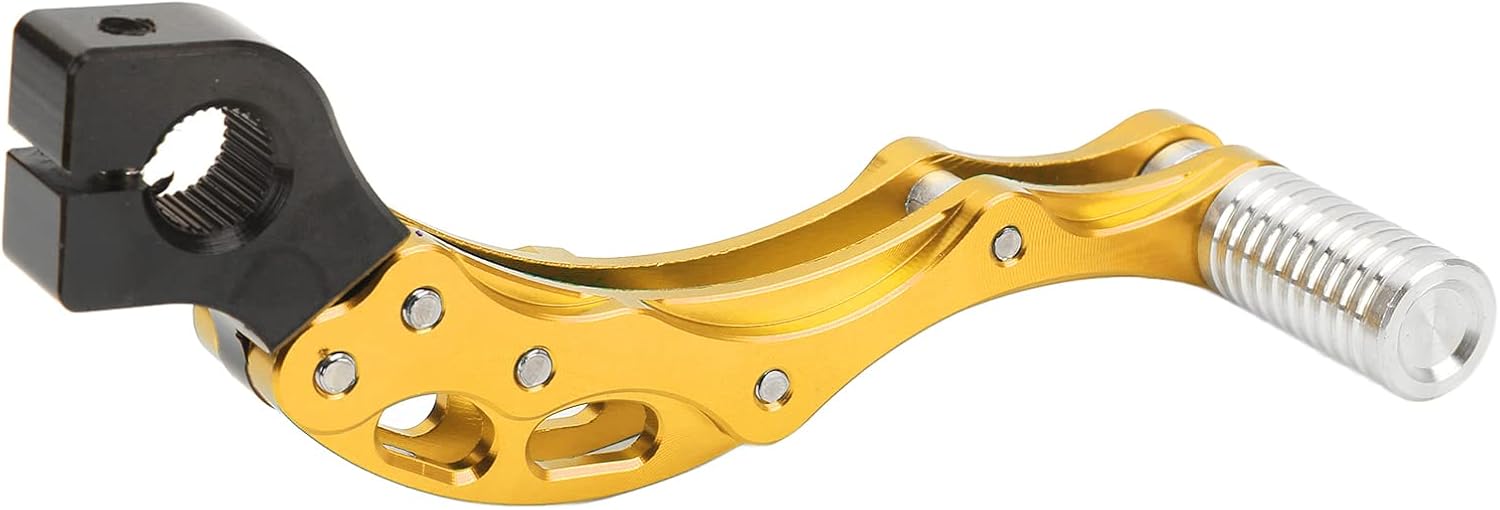 Uniwersalny Akcesorium do Wymiany Dźwigni Kick Start dla Motocykli (GOLD) | Stop Aluminiumowy, Odporny na korozję, do Użytku w Hulajnogach, Idealnie Dopasowany, Zgodny z Normami Fabrycznymi, łatwy w