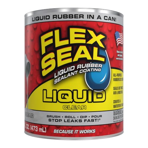 Flex Seal Liquid Rubber Sealant Coating, Waterproof, Clear...