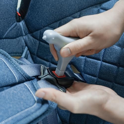 Image of Buckle Release Tool - Compatible with Baby Car Seat, Stroller, Vehicle Buckle & Other Push Button Device - Easy Buckle Release Aid for Arthritis, Long Nails & Elderly (Grey)