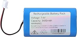 7.4V 3400mAh Rechargeable Batteries au Lithium-ION avec Connecteur XH2.54-2 Broches Fiche, 18650 2S1P, pour l'électronique, Appareils d'éclairage, Lampe Torche