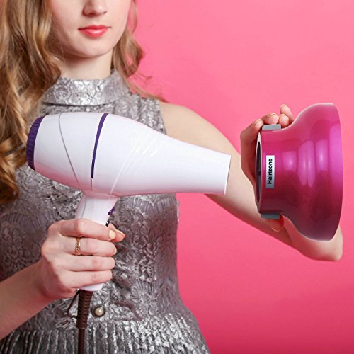 Hairizone Universal Diffuser for Hair Dryers with Nozzle D=1.7"-2.6" for Curly or Wavy Hair Styling, Dry and Gain Maximum Volume without Frizz, Fuchsia - Image 7