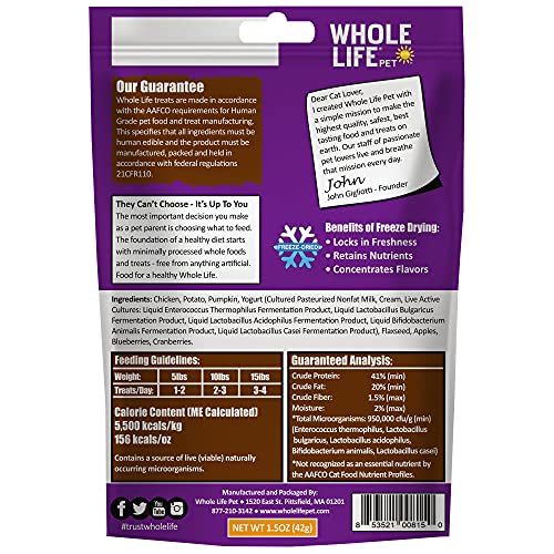Whole Life Pet Living Treats for Cats – Healthy Gut with Chicken and Yogurt – Human Grade, Probiotics, Easy Digestion… - Image 8