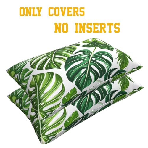 Housse coussin 50x80 cm lot de 2 vert tropical, le cadeau déco maison idéal - 5