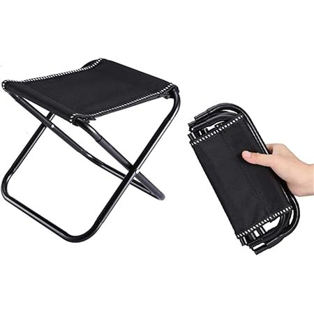 Amazon 折りたたみ椅子 アウトドアチェア コンパクトイス ハイグレード おりたたみいす 持ち運びやすい 折り畳み椅子 航空用アルミ合金を 耐荷重110kg 超軽量 収納バッグ付き キャンプ お釣り 登山 お花見 花火大会用 黒 Mofei チェア
