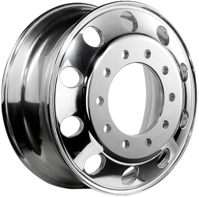 Fortpro 22.5x8.25 Forged Aluminum Wheel Alcoa Style Hub Piloted 10 Hole Semi Truck Rim