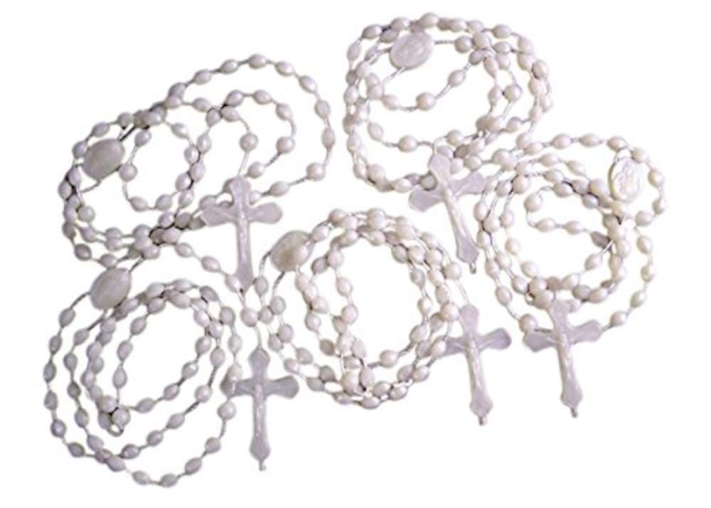 17'' Luminous in The Dark Rosary,Nylon , Imported from Italy - 25 Rosary Set (Luminous)