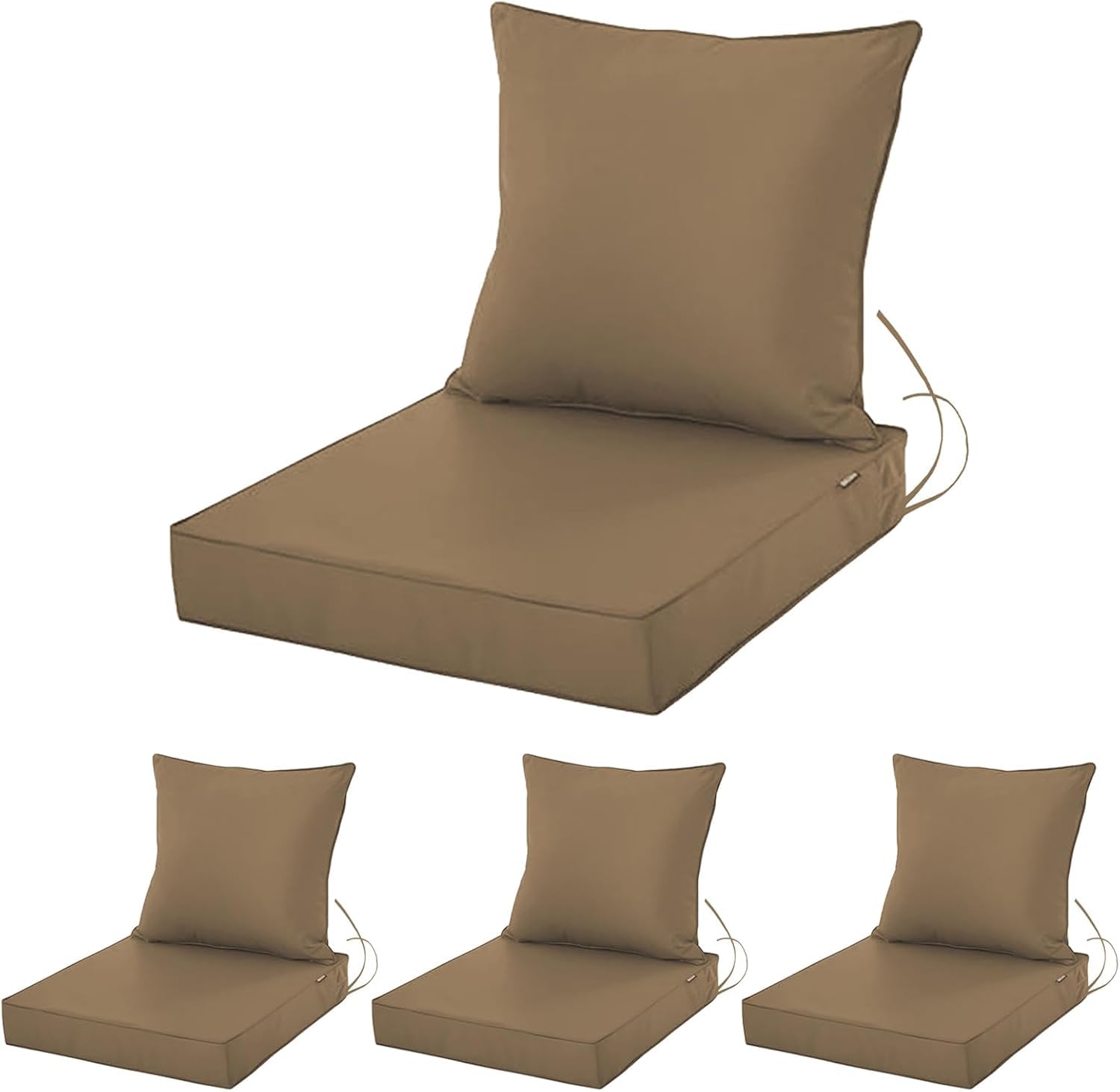 Chaises de jardin amovibles lot de 4 imperméables pour aménagement terrasse