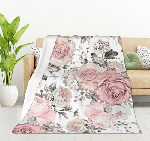 HGOD DESIGNS Watercolor Floral Blanket