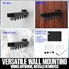 Wall Mounted Drying Rack for Laundry - Foldable Clothes Hanger Dryer with 180 Swivel, 220 lb Capacity, Aluminum Construction, Space-Saving Indoor Outdoor Organizer - Black