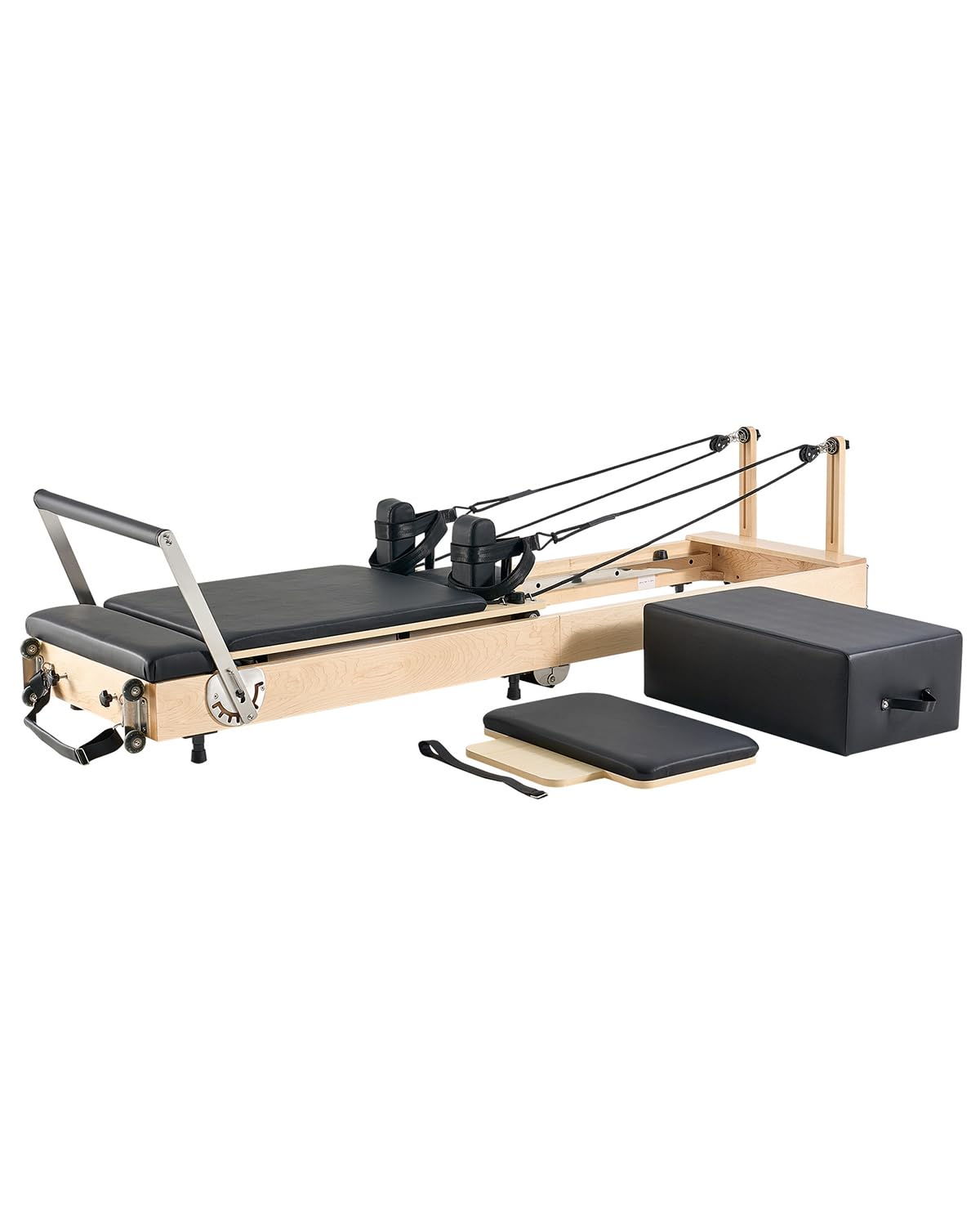 VEVOR Pilates Reformer Machine for Home Gym, with Jump Board/Reformer Box/Chair/Spine Corrector/Springboard/Foldable & Dual Resistance Springs | Studio Grade Workout Equipment | Supports up to 400 lbs