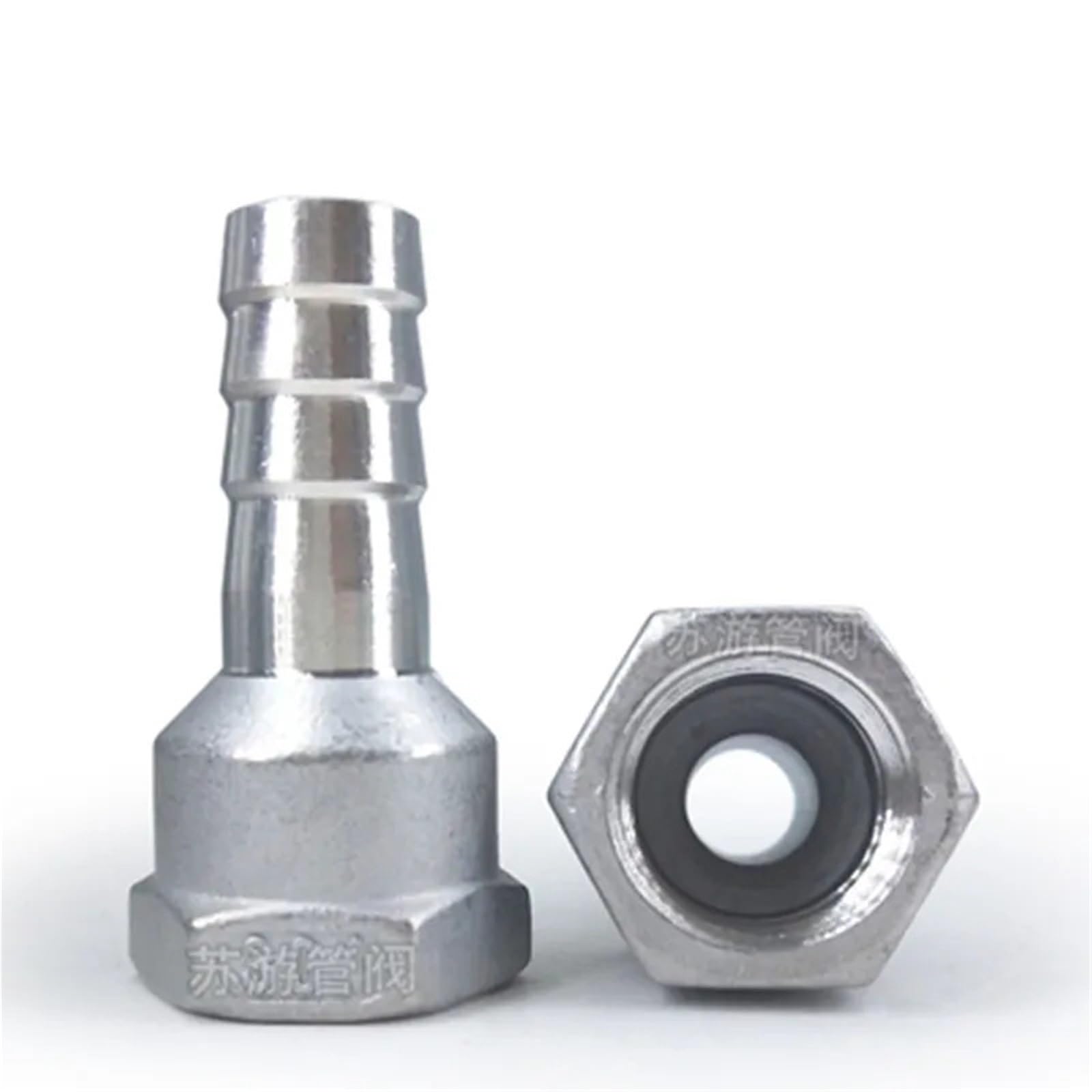 CZKE 6 mm, 8 mm, 10 mm, 12 mm, 14 mm, 15 mm, 16 mm, 20 mm Schlauchstutzen x 1/4 Zoll, 3/8 Zoll, 1/2 Zoll, 3/4 Zoll, 1 Zoll BSP Innengewinde, 304 Edelstahl-Nippel, Rohrverschraubung (8 mm, 1 Zoll)