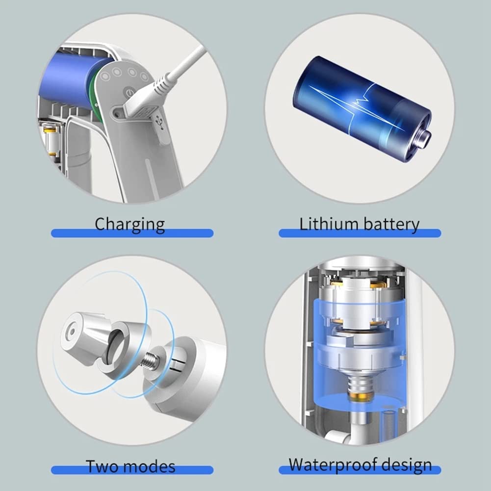 2 x elektryczna butelka do spryskiwania roślin, 2,5 l, automatyczne nawadnianie, USB, elektryczna dezynfekcja, opryskiwacz ręczny do nawadniania maszynowego, niebieski