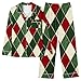 Women's Cute Christmas Pajamas Set Loose Long Sleeve Sleepwear Soft Button Down 2Pcs Pjs Lounge Sets Nightwear