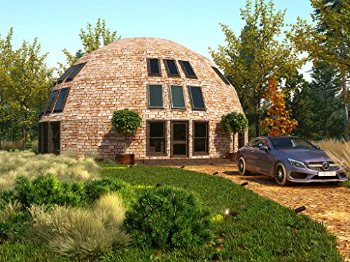 45 ft Wooden Dome Frame Kit – Large Geometric Timber Structure System | Prefabricated...
