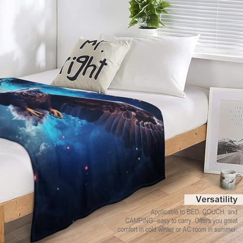 Couverture Légère Polaire Aigle 3D Flannel - Linge de Lit Douillet 180x200 - 7
