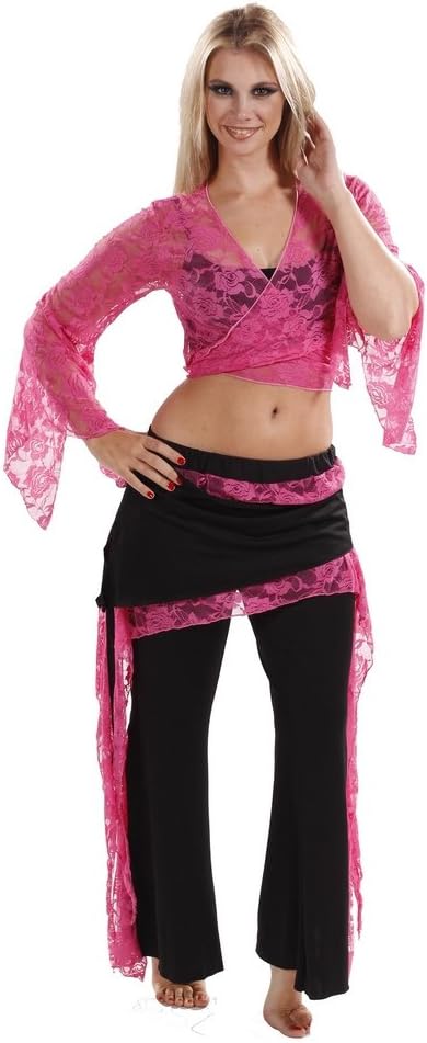 Belly Dance Lace Top & Spandex Pants Costume Set | Love it Laced