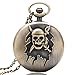 Produktbild JLyshop Taschenuhr für Jungen, Retro-Stil, Bronzefarben, Piratenkreuz, Schwertdesign, Quarz-Taschenuhr, Geschenk für Herren