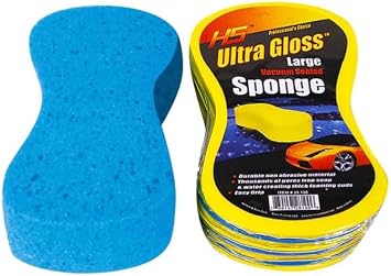 UCS HS Ultra Gloss Powerful Magic Sponge Make Dirt Disappear in Seconds - Ideal for Car Wash, Kitchen, Bathroom, and Household Tasks Giant Durable Bone-Shaped Design