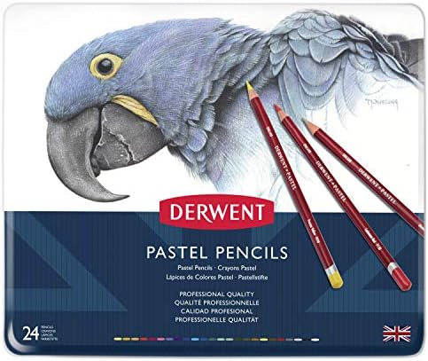 Derwent Pastel Pencils, Drawing & Writing, Set Of 24, Ideal For Blending & Colouring, Professional Quality, 32992