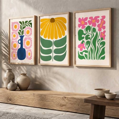 Image of kotart Boho Art Home Decoration Painting | Paintings With Frame For Living Room Bed Room Hotel Wall Decor Digital Reprint Set of 3 (19X25 inch)