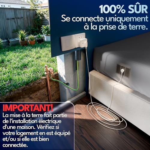 Drap de mise à la terre anti-statique 90% coton 10% argent