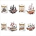 XXLYY Premier Jour Puzzles Papier 3D, Jouets Éducatifs pour Enfants, Cadeaux d'amusement pour Les Enfants, Black Pearl Bateau/Chinois Voilier/Guerre Romaine Navire/Santa Maria Ship,3D Ship Model