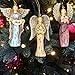 Faith Hope Love Angel Christmas Ornaments - Set of 3 - Handpainted - Vintage Christmas Decorations Each Measures 4