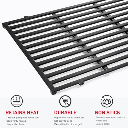 GGC 19.5" Grill Grates for Weber Genesis 300 Series, 7524/7528 Grill Parts Replacement for Weber E-310, E-320, E-330, S-310, S-320, S330, EP-310, EP-320, EP-330, 2 PCS Cast Iron Cooking Grid by GGC - Image 6