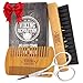 Viking Revolution - Beard Brush For Men - Natural Boar Bristle Brush And Dual Action Pear Wood Beard Combs With Velvet Travel Pouch - Mens Gifts - 3 Pieces