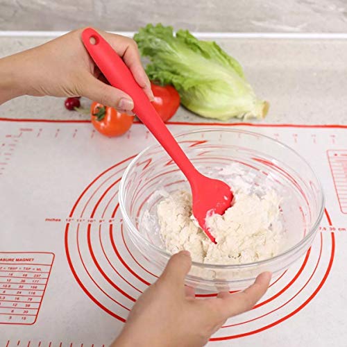 Jogo de Espátulas e Pegador em Silicone para Confeitaria Cor:Vermelho