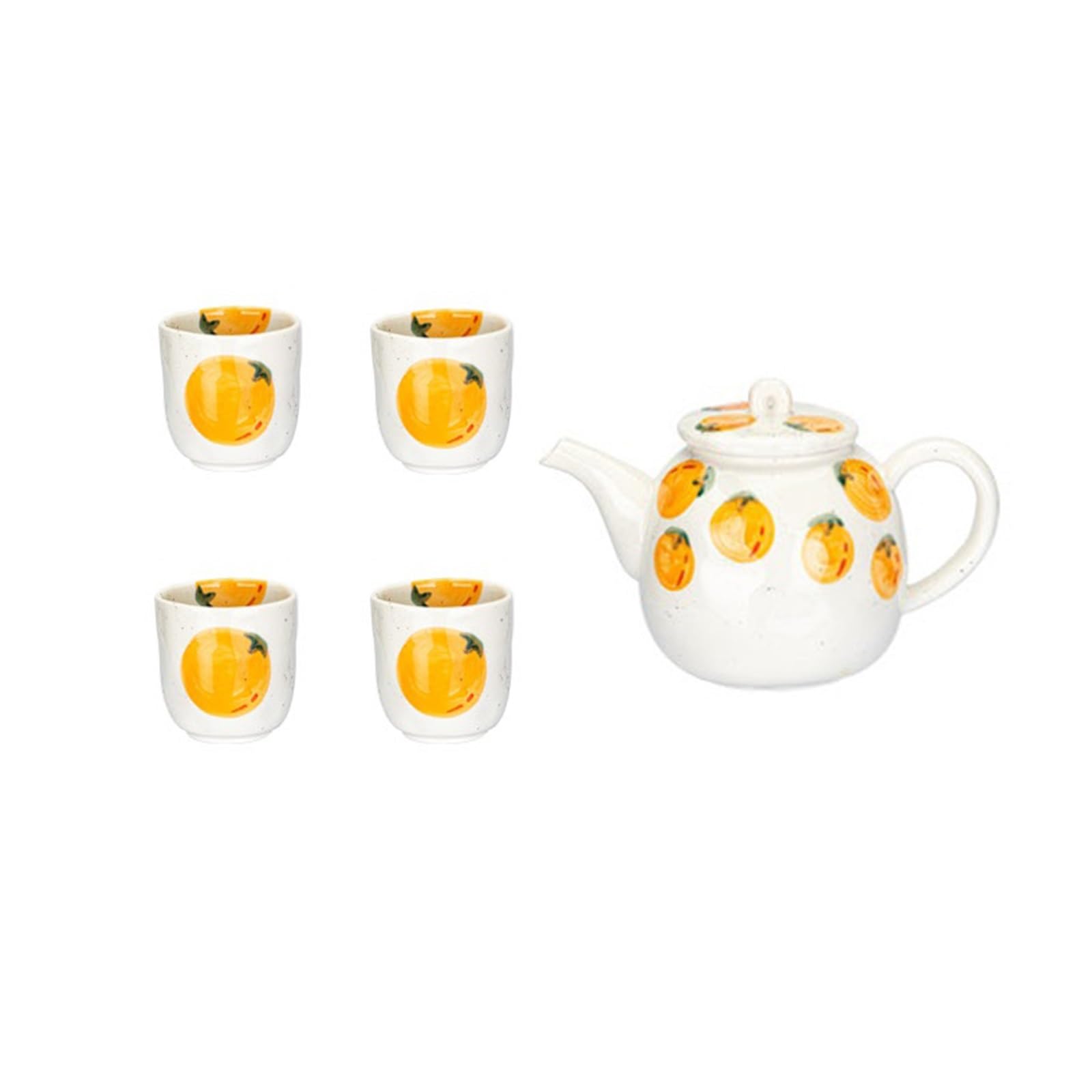 Service à thé ménager avec carafe théière en céramique et tasse
