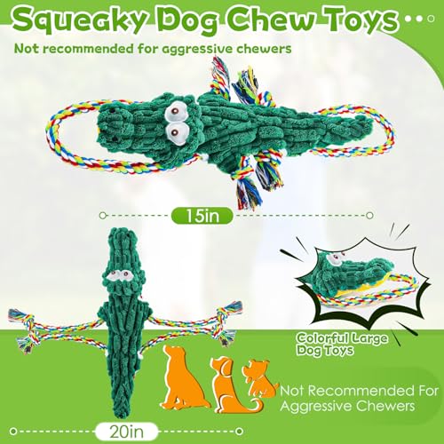 Caseeto MIANSHENGEYU Wowbala Large Squeaky Rope Dog Toys : Big Plush Dog Chew Toys thumb #5