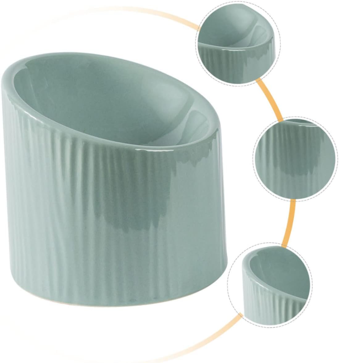 1pc Elevated Ceramic Cat Bowl for Pet Feeding Cervical Stable Capacity Comfortable Eating