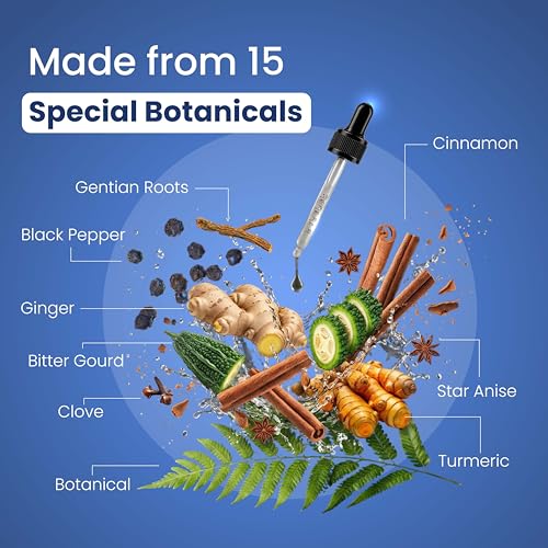 Image of Bablouie Botanicals Digestive Bitters Drops | Supports Everyday Digestion & Post-Meal Comfort | Bitter Root & Indian Spice Extract | Non-Alcoholic | 30 ml (20-40 Day Supply), Pack of 3