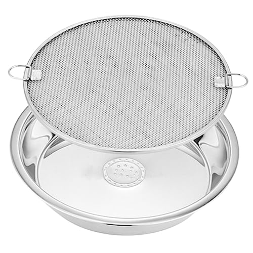 Cabilock 1Set Stainless Steel Drain Rack Removable Cooling Strainer for Kitchen Essentials for Frying Vegetables and Food Preparation Resistant Design