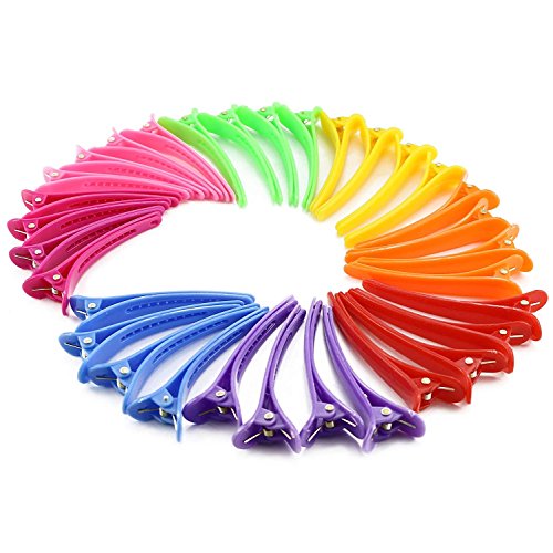 Nextnol 35 PCS Color plastic duckbill clip barrettes，DIY Accessories hair pins，Color plastic hairpin，Clips salon hair clips，Alligator clips barrettes,Hair clips for women