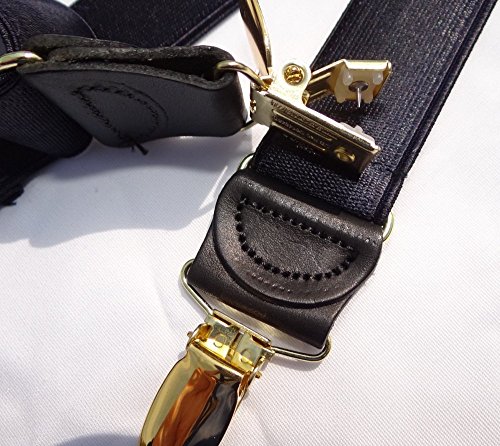 Image of Hold-Up Formal Series Men's X & Y-Back Suspenders with No-Slip Clips | Available in traditional X-back and Y-back styles for business, formal, and dress occasions.