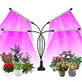 Felibeaco Plant Grow Light Indoor,4 Head LED Growing Lamp for Indoor Plants, 80W Full Spectrum Plant Lights with Auto ON/Off Timer, 10 Dimmable Brightness,360° Flexible Gooseneck, 3 Switch Modes