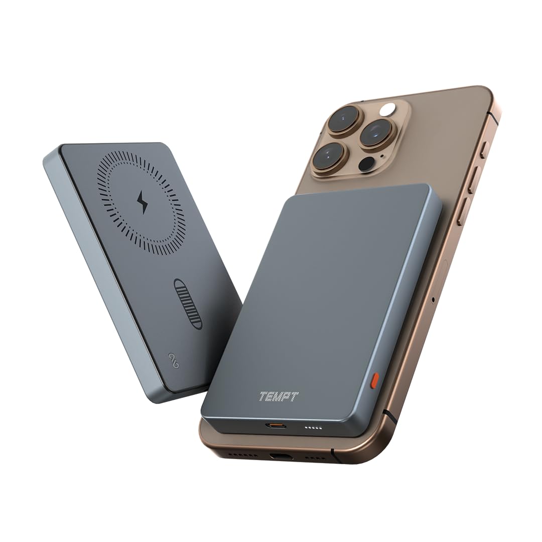 TEMPT Joos Mag-Safe Power Bank 10000mAh – 15W Magnetic Charger for iPhone 15/14/13/12, 22.5W USB-C Fast Charging, Slim Dual Output Battery Pack-image-33