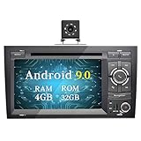 ❤ Android 9.0.0 PIE 4GB de RAM DDR3,32GB memoria interna.RK-PX5 1.5GHz Cortex A53 de Octa Core-CPU,in dash single din del sistema de navegación GPS del coche, más rápido que cualquier otros radios android.Con la función de pantalla dividida, la interfaz de música y la de gestión de archivos puede estar en la misma interfaz.