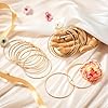 Zonon 100 Pcs Metal Rings for Crafts Gold Craft Rings Hoops Floral Macrame Hoops for DIY Crafts Macrame Dream Catcher Supplies Wedding Table Wreath Decor Wall Hanging (3 Inch) #2