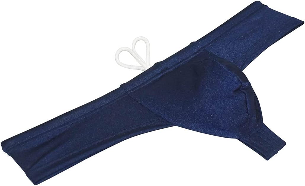 Men's Brazilian Bikini Swimsuit Thong Drawstring Swimwear Solid Shiny Ultra Cheeky Swim Boxer Briefs - Image 2
