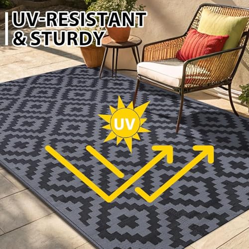 Tapis d'extérieur plastique lavable pour sol de balcon propre