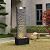 Water Fountain Outdoor, Floor Standing LED Illuminated Water Flow Elegant Water Fountain Pump 38.5" with Pebble Base for Garden, Patio and Yard (24372)