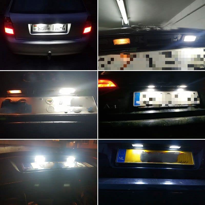 Luces de matrícula para coche Passat y Audi Q5 que solucionan la luz tenue con 3W LED 4