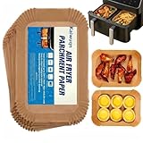 120 pcs Backpapier für Heißluftfritteuse ninja dual zone. Airfryer Backpapier für Ninja, Air Fryer Accessories kompatibel mit Ninja AF300EU AF400EU, Princess und anderen Dual Zone Air Fryer