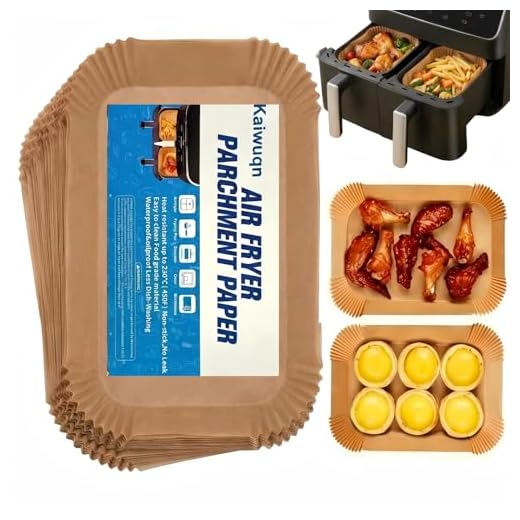 120 pcs Backpapier für Heißluftfritteuse ninja dual zone. Airfryer Backpapier für Ninja, Air Fryer Accessories kompatibel mit Ninja AF300EU AF400EU, Princess und anderen Dual Zone Air Fryer