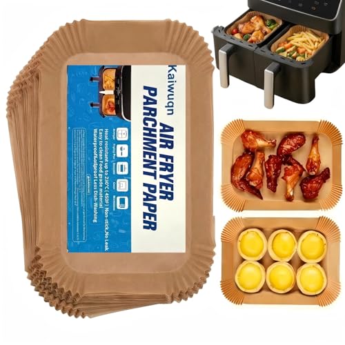 120 pcs Backpapier für Heißluftfritteuse ninja dual zone. Airfryer Backpapier für Ninja Air Fryer Accessories kompatibel mit Ninja AF300EU AF400EU Princess und anderen Dual Zone Air Fryer